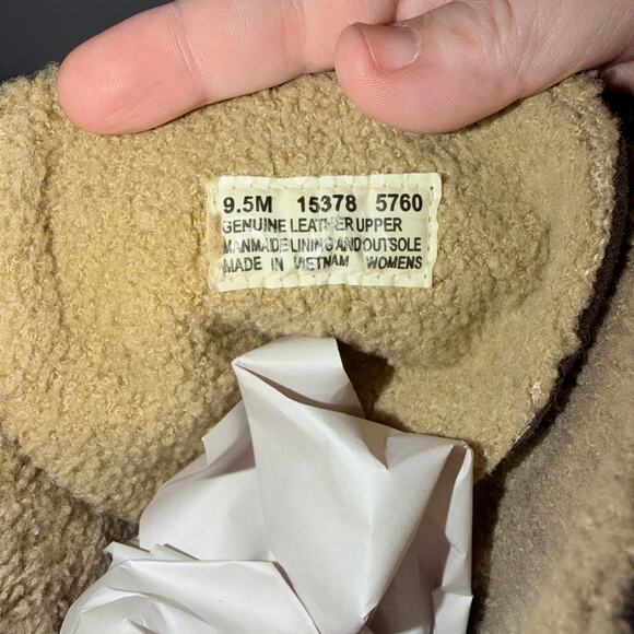 Timberland Brown Suede Lace Up Shearling Lined moccasin style Boots Women’s 9.5 - Picture 6 of 7